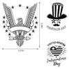 Estivaux 4th of July Stars Heart Clear Stamps for Card Making and Journaling, American Flag Silicone Stamps Patriotic Eagle Words Rubber Stamps for Scrapbooking DIY Cards Album Crafts Supplies view 2