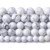 38pcs 10mm AAA Natural Stone Beads White Howlite Turquoises Round Loose Beads for Jewelry Making DIY Bracelet (White Howlite Turquoises, 10mm) view 1