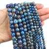 Gfsdjalkj Natural Stone Beads Royal Blue Emperor Stone Loose Beads for Jewelry Making Needlework DIY Bracelet Strand 4-12 MM Handmade Crafts (Item Diameter : 4mm About 92 pcs) view 2