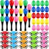 60 Pcs Shaker Musical Instruments Kids Party Favor Baby Learning Percussion Toy, Including 20 Wrist Hand Band Jingle Bells, 20 Egg Shakers and 20 Maracas Rattle Shaker Sand Hammers view 1