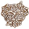 IBA Indianbeautifulart Textile Printing Block Rose Hand Carved Wooden Stamp Wood Block Printing Textile Stamps for Fabric/Pottery Blocks,4 Inch view 1