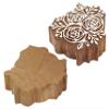 IBA Indianbeautifulart Textile Printing Block Rose Hand Carved Wooden Stamp Wood Block Printing Textile Stamps for Fabric/Pottery Blocks,4 Inch view 3