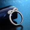 Fashion 925 Sterling Silver Womens Ring Shiny Hollow Butterfly Princess Ring Vintage Bow-Knot Zircon Ring Engagement Wedding Anniversary Ring Promise Ring Cocktail Party Ring F035 (9) view 4