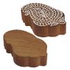 IBA Indianbeautifulart Textile Printing Block Paisley Hand Carved Wooden Stamp Wood Block Printing Textile Stamps for Fabric/Pottery Blocks,5 Inch view 3