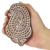 IBA Indianbeautifulart Textile Printing Block Paisley Hand Carved Wooden Stamp Wood Block Printing Textile Stamps for Fabric/Pottery Blocks,5 Inch view 4