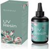 UV Resin 200g/7oz One Minute Fast Curing Clear Hard Type for Polymer Clay Seal, Tumbler, Pen, DIY Earring Pendant Jewelry Making view 1