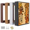 Canvas Floater Frame for 1 to 1.25 Inch Deep Gallery Wrapped Canvas, Modern Wood Grain Textured Floating Frame for Finished Oil Paintings & Wall Art, Durable Lightweight Polyresin, Made in USA (Black,16 x 24 Inch) view 1