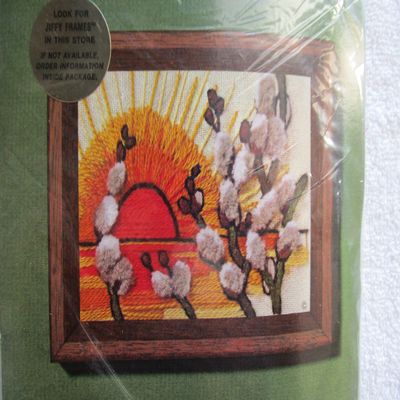 Jiffy Stitchery Pussywillow Landscape Embroidery Kit