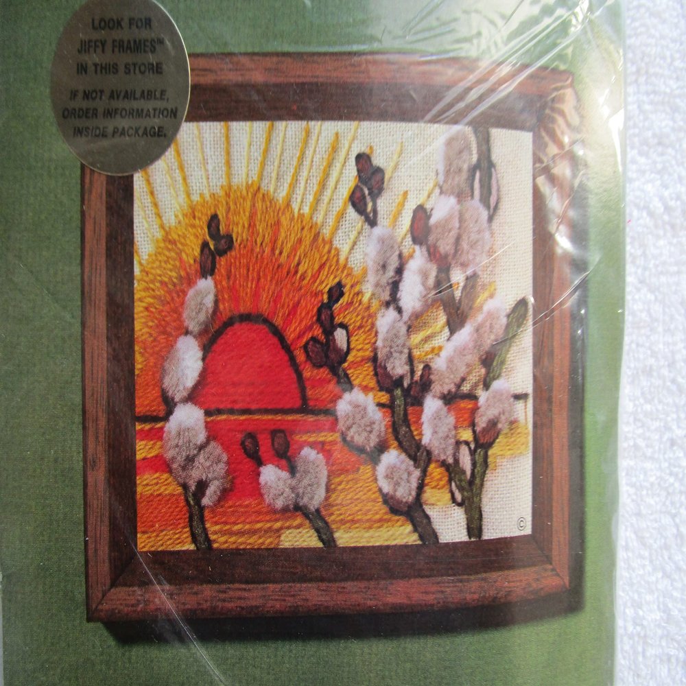 Jiffy Stitchery Pussywillow Landscape Embroidery Kit