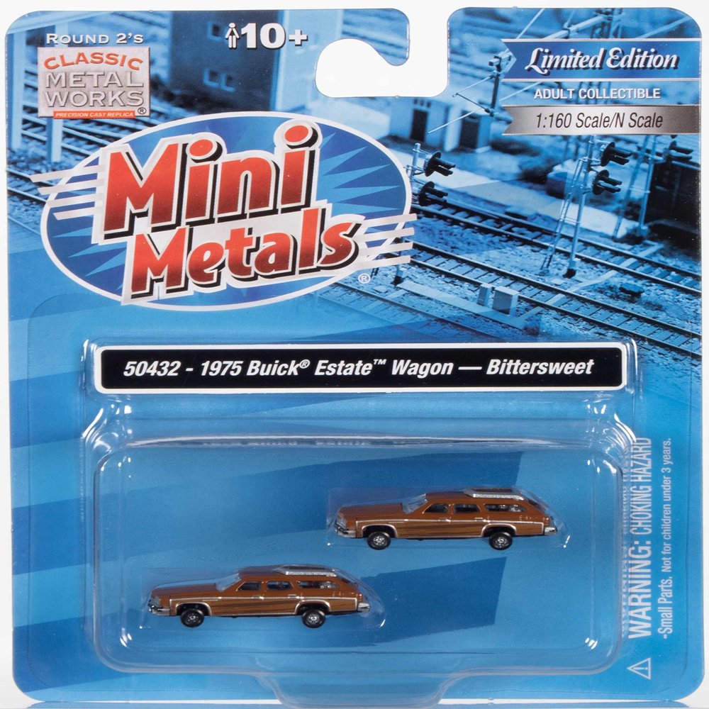 Mini Metals, 1:160 Scale - 1975 Buick Estate Wagon (2pk)