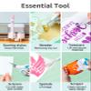 Sooez Weeding Tools for Vinyl, 6PCS Basic Tools Set, Precision Craft Vinyl Tool Kit, Scoring Stylus/Weeder/Scraper/Spatula/Tweezers/Scissors for Vinyl,Paper & Iron-on Projects view 2