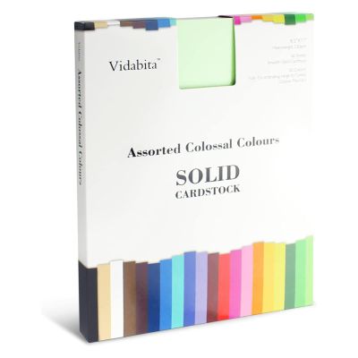 60 Sheets Colored Cardstock 8.5 x 11 Assorted 20 Colors, 230gsm/85lb Solid Core Colored Card Stock Printer Paper 8.5 x 11 for Card Making, Cricut, Craft, Scrapbooking