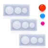 3PCS Small Sphere Silicone Resin Molds, TuNan Ball Epoxy Resin Casting Mould for Necklace Pendant Earring Jewelry Making DIY Art Craft view 1