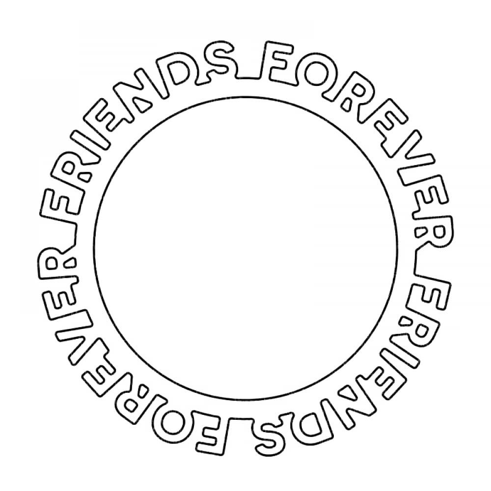 Friends Forever Circle Frame Dies for Card Making DIY Scrapbooking Metal Cutting Dies for Paper Crafting Arts Supplies Scrapbook Photo Album Decor Stencil Die Cuts Punch Temmplate Moulds