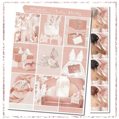 Life Planner Sticker Kit, Let's Party, over 150 stickers on premium matte