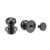 uxcell 10 Set 10mm Solid Brass Round Head Stud Screw Rivets Post Fastener for DIY Leather Craft Belt Wallet Handbag Decoration Repairs, Black view 1