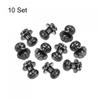 uxcell 10 Set 10mm Solid Brass Round Head Stud Screw Rivets Post Fastener for DIY Leather Craft Belt Wallet Handbag Decoration Repairs, Black view 3