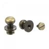 uxcell 10 Set 10mm Solid Brass Round Head Stud Screw Rivets Post Fastener for DIY Leather Craft Belt Wallet Handbag Decoration Repairs, Bronze Tone view 1