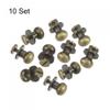 uxcell 10 Set 10mm Solid Brass Round Head Stud Screw Rivets Post Fastener for DIY Leather Craft Belt Wallet Handbag Decoration Repairs, Bronze Tone view 3