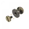 uxcell 10 Set 10mm Solid Brass Round Head Stud Screw Rivets Post Fastener for DIY Leather Craft Belt Wallet Handbag Decoration Repairs, Bronze Tone view 4