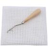 Yglnden 78x39inch(2pcs) Blank Rug Hooking Mesh Canvas Kit with Wooden Bent Latch Hook Tool for Latch Hook Pillow Tapestry Canvas DIY for Adults view 2