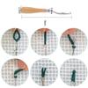 Yglnden 78x39inch(2pcs) Blank Rug Hooking Mesh Canvas Kit with Wooden Bent Latch Hook Tool for Latch Hook Pillow Tapestry Canvas DIY for Adults view 3