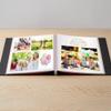 HoneyTolly Large Photo Album Self Adhesive 4x6 8x10 10x12 13"x12.8" Magnetic Scrapbook Album 12.6"x11" Inch 60 Sticky Pages Linen Cover DIY Photo Album with A Metallic Pen and DIY Stickers(Black) view 2
