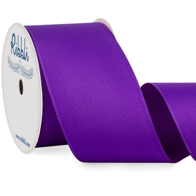 Ribbli Purple Grosgrain Ribbon, 2 inches x Continuous 10 Yards, Use for Bows DIY Hair Accessories,Gift Wrapping, Craft and Sewing