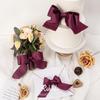 Ribbli Burgundy Grosgrain Ribbon, 3 inches x Continuous 10 Yards, Use for Bows DIY Hair Accessories,Gift Wrapping, Craft and Sewing view 3