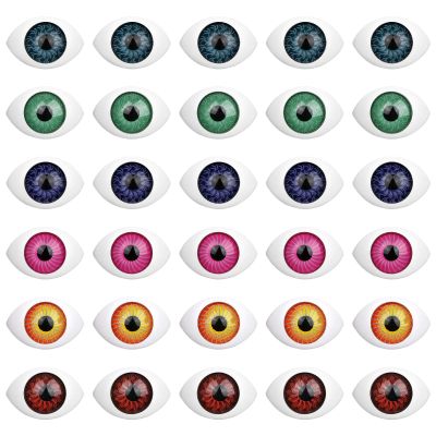 Eyeball Horror Props Fake Eyeballs Safety Eyes: 100PCS Simulated Hemisphere Eyeballs Cartoon Funny Phone Cover Eyeballs Mixed Color Doll Making Supplies