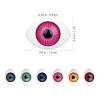 Eyeball Horror Props Fake Eyeballs Safety Eyes: 100PCS Simulated Hemisphere Eyeballs Cartoon Funny Phone Cover Eyeballs Mixed Color Doll Making Supplies view 2