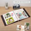 HoneyTolly Large Photo Album Self Adhesive 4x6 8x10 10x12 13"x12.8" Magnetic Scrapbook Album 12.6"x11" Inch 60 Sticky Pages Linen Cover DIY Photo Album with A Metallic Pen and DIY Stickers(Red) view 2