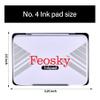 Feosky Ink Pads for Rubber Stamps Extra Large Size 5-1/2" by 3-4/5" inches (Black) view 2