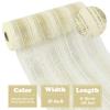 HUIHUANG Gold Deco Mesh 10 inch Wide Christmas Mesh Ribbon for Tree Metallic Gold Decorative Mesh Ribbon for Wreaths Supplies, Swags, Tree Decoration, Garlands and Bows, Wedding Decor -10 Yards view 2