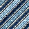 Maywood Studio Curio Cabinet Bias Stripes Fabric, Blue view 2