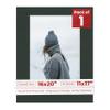 11x17 Mat for 16x20 Frame - Precut Mat Board Acid-Free Black 11x17 Photo Matte Made to Fit a 16x20 Picture Frame, Premium Matboard for Family Photos, Show Kits, Art, Picture Framing, Pack of 1 Mat view 1