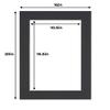 11x17 Mat for 16x20 Frame - Precut Mat Board Acid-Free Black 11x17 Photo Matte Made to Fit a 16x20 Picture Frame, Premium Matboard for Family Photos, Show Kits, Art, Picture Framing, Pack of 1 Mat view 2