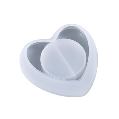 EXCEART Heart Shape Candle Holder Mold for Candle Making Epoxy Mould for Unique Tealight Holders Fun Family Craft Activity Creative Decorative Projects