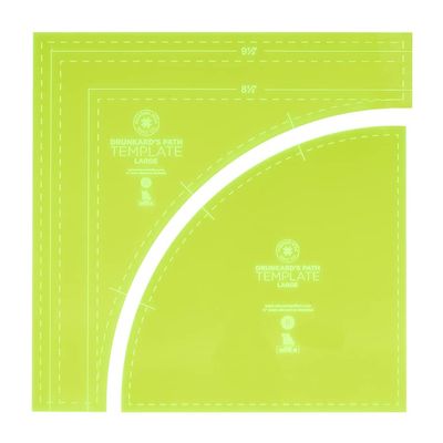 Drunkards Path Quilt Template | Curved Acrylic Tools for Use with 10 Precut Fabric Squares | Essential Quilt Supplies for Cutting Circle Patterns and Layer Cakes