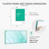 PIXY CANVAS Floater Frame 16x32 for 1-1/2 (1.5) inch Deep Canvas Paintings/Canvas Prints/Wood Canvas Panels/Wall Art/Wall Decor/Home Decor/Artwork (White, 16 x 32 inch, Landscape) view 2