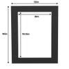 8.5x11 Mat for 12x16 Frame - Precut Mat Board Acid-Free Textured Black 8.5x11 Photo Matte for a 12x16 Picture Frame, Matboard for Family Photos, Show Kits, Art, Picture Framing, Pack of 100 Mats view 3