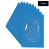 5x5 Mat for 7x7 Frame - Precut Bay Blue Circle Shaped Photo Mat Board Opening - Acid Free Matte to Protect Your Pictures - Bevel Cut for Family Photos, Pack of 10 Matboards view 2