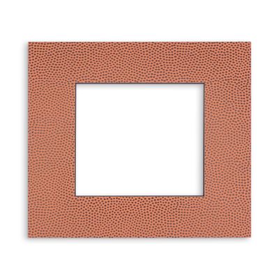 5x5 Mat For 7x7 Frame - Precut Football Texture Square Shaped Photo Mat Board Opening - Acid Free Matte and Bevel Cut for Family Photos, Pack of 1 Matboard Show Kit With Acid Free Backing & Clear Bag