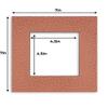 5x5 Mat For 7x7 Frame - Precut Football Texture Square Shaped Photo Mat Board Opening - Acid Free Matte and Bevel Cut for Family Photos, Pack of 1 Matboard Show Kit With Acid Free Backing & Clear Bag view 3