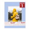 11x14 Mat for 16x20 Frame - Precut Mat Board Acid-Free Baby Blue 11x14 Photo Matte Made to Fit a 16x20 Picture Frame, Premium Matboard for Family Photos, Show Kits, Art, Picture Framing, Pack of 1 Mat view 1