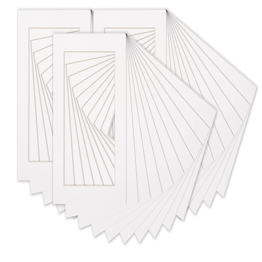 8x8 Mat for 12x12 Frame - Precut Mat Board Acid-Free White 8x8 Photo Matte Made to Fit a 12x12 Picture Frame, Premium Matboard for Family Photos, Show Kits, Art, Picture Framing, Pack of 25 Mats