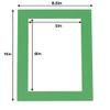 5.5x8.5 Mat for 8.5x11 Frame - Precut Mat Board Acid-Free Bright Green 5.5x8.5 Photo Matte for a 8.5x11 Picture Frame, Matboard for Family Photos, Show Kits, Art, Picture Framing, Pack of 100 Mats view 3