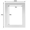 5.5x8.5 Mat for 8.5x11 Frame - Precut Mat Board Acid-Free Metallic Silver 5.5x8.5 Photo Matte for a 8.5x11 Picture Frame, Matboard for Family Photos, Show Kits, Art, Picture Framing, Pack of 100 Mats view 3