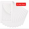 10x10 Mat for 20x20 Frame - Precut Mat Board Acid-Free White 10x10 Photo Matte Made to Fit a 20x20 Picture Frame, Premium Matboard for Family Photos, Show Kits, Art, Picture Framing, Pack of 10 Mats view 2