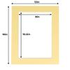 8.5x11 Mat for 12x16 Frame - Precut Mat Board Acid-Free Soft Yellow 8.5x11 Photo Matte For a 12x16 Picture Frame, Premium Matboard for Family Photos, Show Kits, Art, Picture Framing, Pack of 1 Mat view 4